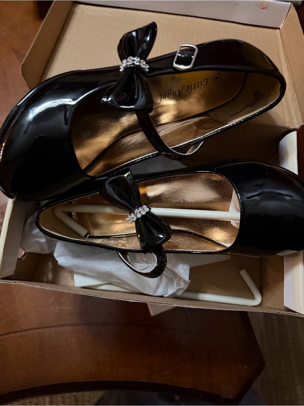 Mary Jane Black Patent Bow-Accent Dress Shoe